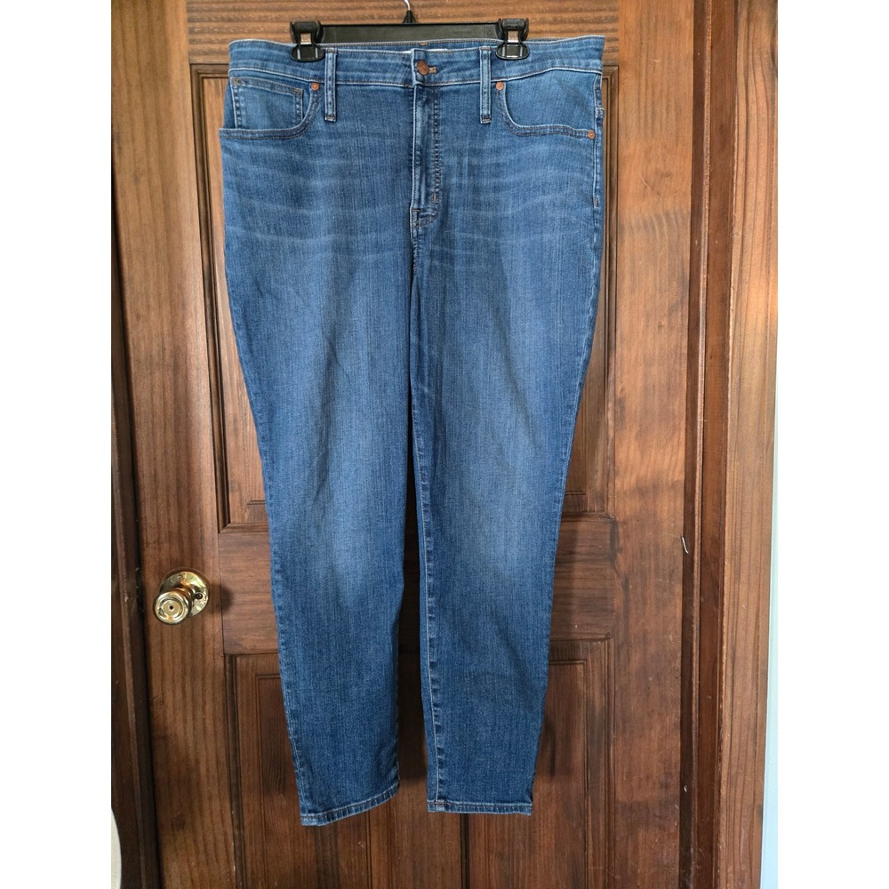 Madewell Curvy High-Rise Skinny Crop Jeans Medium Wash Blue Size‎ 33